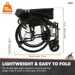 Lightweight Folding Manual Wheelchair with Sports Wheels