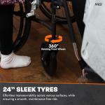 Lightweight Folding Manual Wheelchair with Sports Wheels