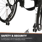 Lightweight Folding Manual Wheelchair with Sports Wheels