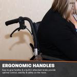 Lightweight Folding Manual Wheelchair with Sports Wheels