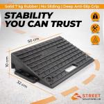 Heavy Duty Rubber Kerb Ramps - Set of 2
