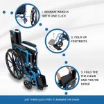 Mobiclinic® Folding Lightweight Self-Propelled Wheelchair