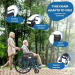 Mobiclinic® Folding Lightweight Self-Propelled Wheelchair