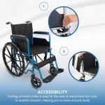 Mobiclinic® Folding Lightweight Self-Propelled Wheelchair