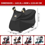 Heavy-Duty Waterproof Mobility Scooter Cover - 142 CM
