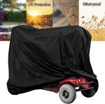 Heavy-Duty Waterproof Mobility Scooter Cover, Black