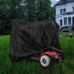 Heavy-Duty Waterproof Mobility Scooter Cover, Black