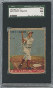 Eddie Collins 1933 Goudey Baseball Card #42
