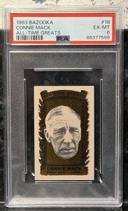 1963 Bazooka Connie Mack All-Time Greats Card