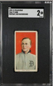 Ty Cobb 1909 T206 Red Background Sports Card