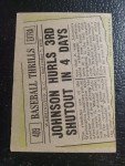 1961 Topps Baseball Thrills #409 Walter Johnson Card