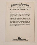 2009 Topps Allen & Ginter Alexander Cartwright Card