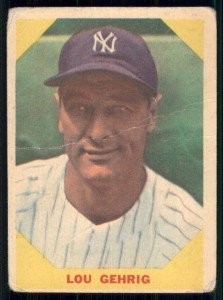 1960 Fleer Lou Gehrig Baseball Card #28