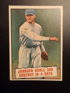 1961 Topps #409 HOF Walter Johnson Card