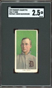 1909 T206 Ty Cobb Green Portrait Card - SGC 2.5