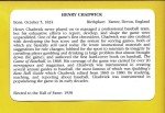 Henry Chadwick Baseball Hall of Fame Flash-Pack Card
