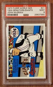 1970 Fleer #21 McGraw Baseball Card - PSA 9