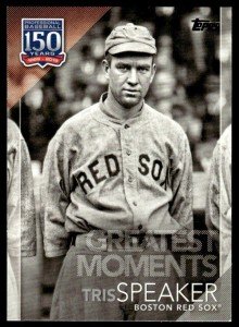 2019 Topps Tris Speaker Red Sox Baseball Card