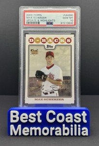 2008 Topps Update Max Scherzer Rookie Card PSA 10