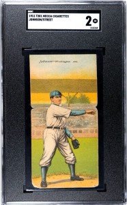1911 Mecca T201 Walter Johnson Gabby Street Cards