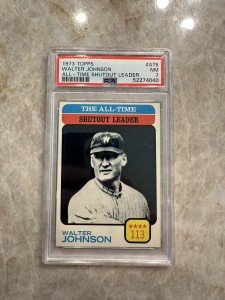 1973 Topps Walter Johnson MLB Baseball Card #476