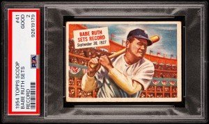 Babe Ruth 1954 Topps Scoop #41 Baseball Card