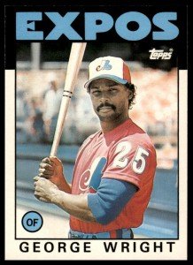 1986 Topps Traded George Wright Card #128T