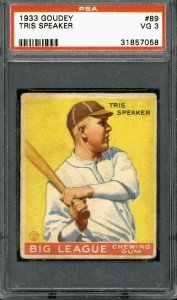 1933 Goudey Tris Speaker Baseball Card #89