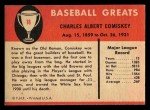 1961 Fleer Charles Comiskey Baseball Card #18