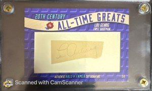 2024 Lou Gehrig Historic Autograph 1/2 Card