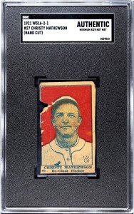 1921 W516-2-1 #27 Christy Mathewson Card