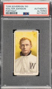 Walter Johnson 1909-11 T206 Portrait Card PSA Auth