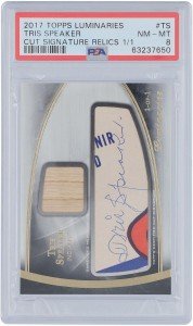 Tris Speaker Signed 2017 Topps Luminaries Card