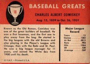 1961 Fleer Baseball Greats #18 Charles Comiskey Card
