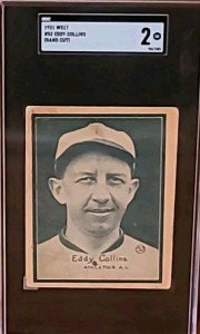 1931 W517 Eddie Collins Hand Cut Card SGC 2