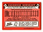George Wright 1986 Topps Tiffany Baseball Card #169