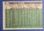 1976 Topps Ty Cobb Baseball Card #346