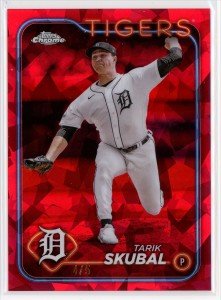 2024 Topps Chrome Sapphire Tarik Skubal Red Refractor