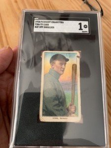 1910 T206 Ty Cobb Bat Off Shoulder Card