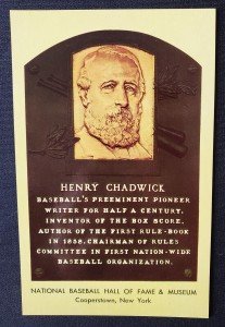 Henry Chadwick Baseball Hall of Fame Plaque Postcard