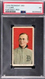 T206 Ty Cobb Red Portrait Piedmont 350 Card