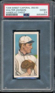 T206 Walter Johnson Sweet Caporal 350/30 Card