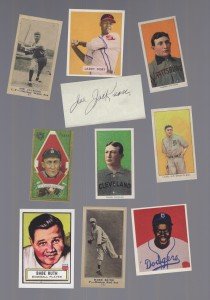 Baseball Legends Reprint Card Lot: Honus, Babe, Ty, Joe