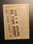 1961 Topps #409 Walter Johnson Sports Card