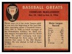 1961 Fleer Baseball Connie Mack #123 Card