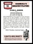 1976 Ban Johnson Shakey's Pizza Card #10 Limited Edition