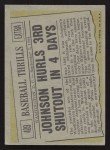 1961 Topps Walter Johnson #409 Baseball Card
