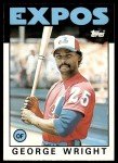 1986 Topps Traded George Wright Baseball Card #128T
