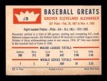 1960 Fleer Grover C. Alexander Baseball Card