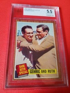 Babe Ruth 1962 Topps & Lou Gehrig Card